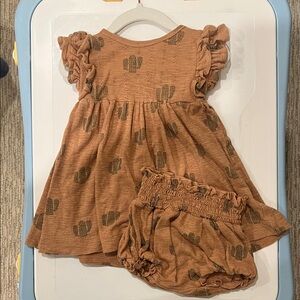 Kate Quinn Organic Cotton Cactus Print Dress and Bloomers